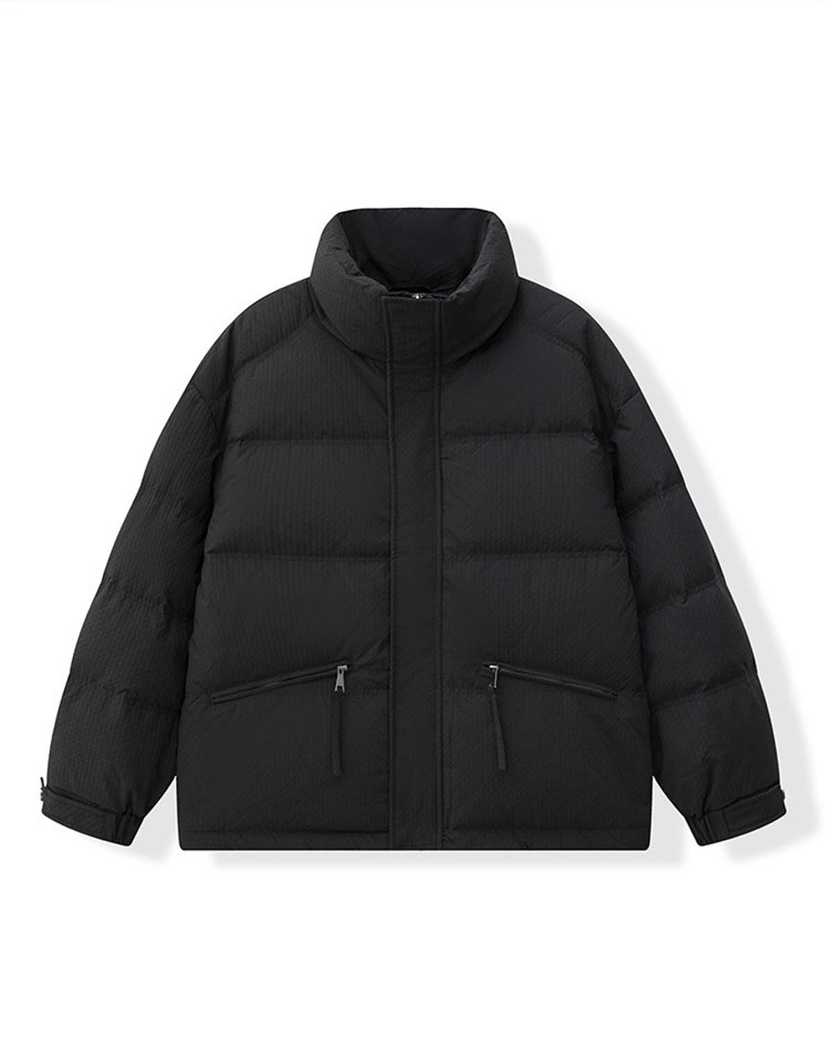 Stand Collar Puffer Jacket-d60061